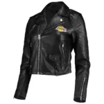 Los Angeles Lakers Black Moto Leather Jacket