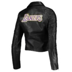 Los Angeles Lakers Black Moto Leather Jacket
