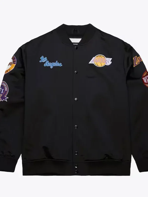 Los Angeles Lakers Black Out Satin Jacket