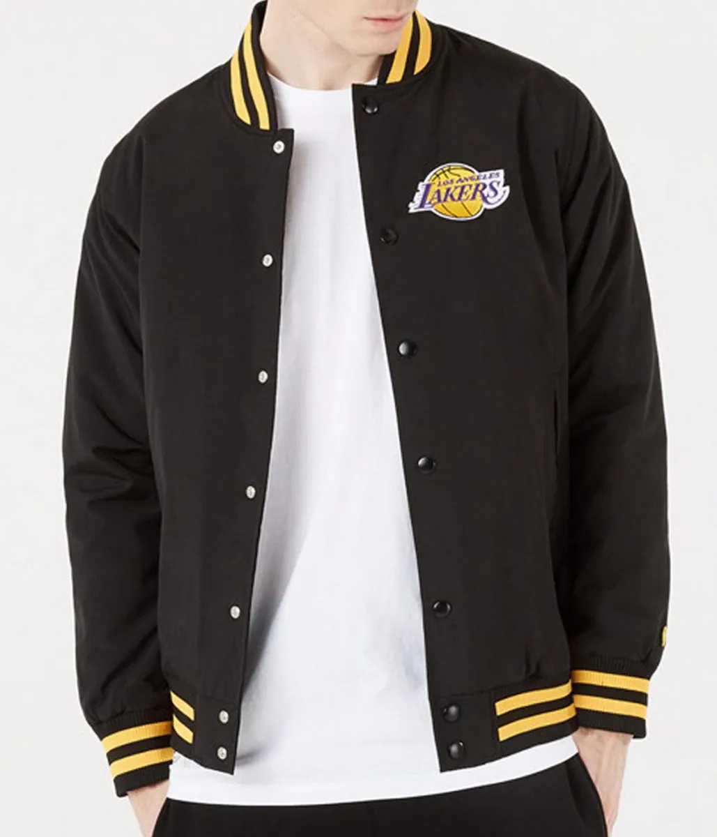 Los Angeles Lakers Black Patch Logo Jacket Los Angeles Lakers Black Patch Logo Jacket