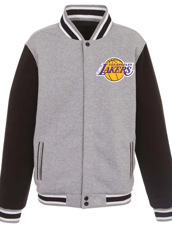 Los Angeles Lakers Black and Gray Varsity Wool Jacket