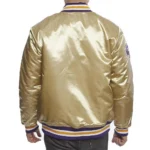 Los Angeles Lakers Championship Game Gold Satin Jacket