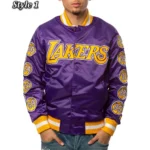 Los Angeles Lakers Champs 17 Patches Satin Jacket