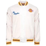 Los Angeles Lakers City Collection White Varsity Satin Jacket