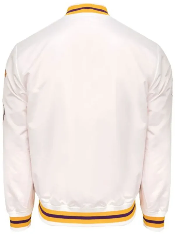Los Angeles Lakers City Collection White Varsity Satin Jacket