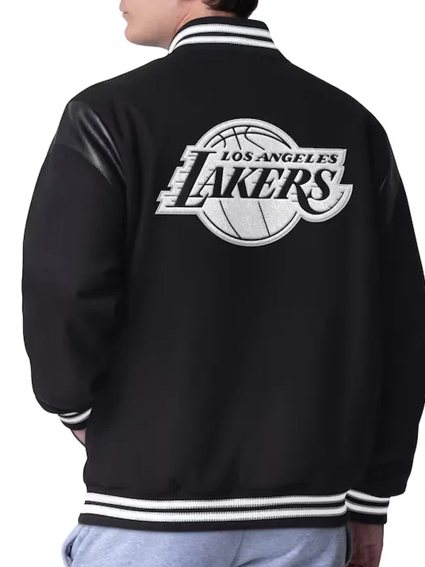 Los Angeles Lakers Clutch Hitter Black Varsity Jacket