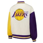 Los Angeles Lakers Color Block Bomber Full-Snap Jacket