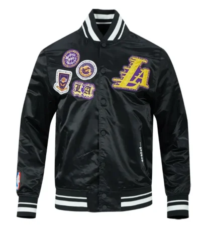 Los Angeles Lakers Diy Pick Stitch Classic Rib Satin Jacket
