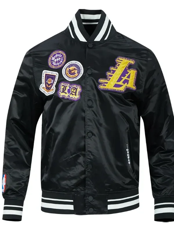 Los Angeles Lakers Diy Pick Stitch Classic Rib Satin Jacket