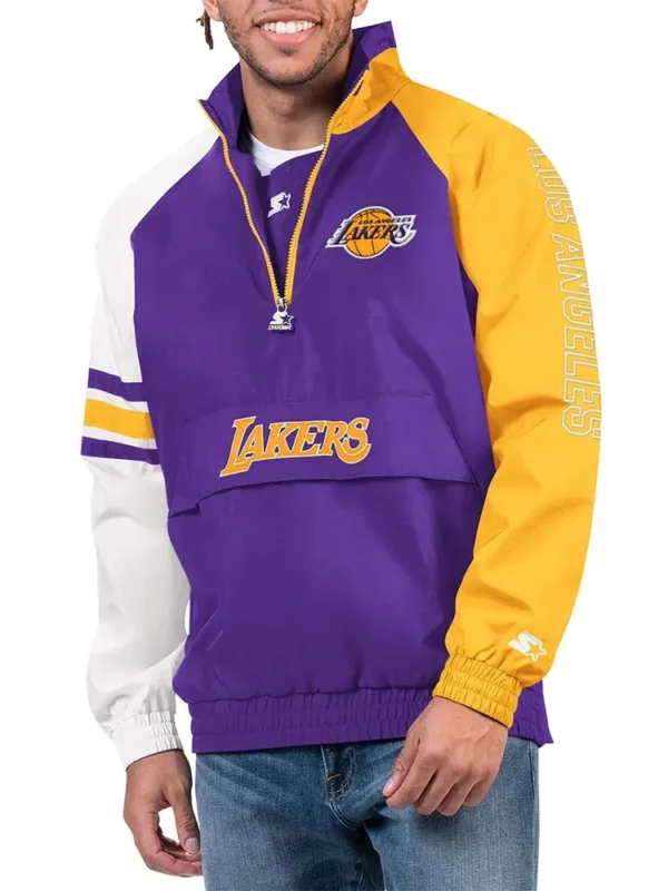 Los Angeles Lakers Elite Half Zip Pullover Jacket