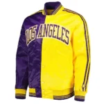 Los Angeles Lakers Fast Break Purple Gold Satin Jacket