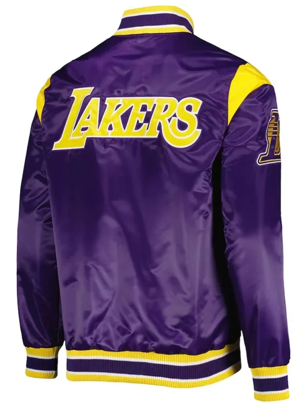 Los Angeles Lakers Force Play Purple Satin Jacket
