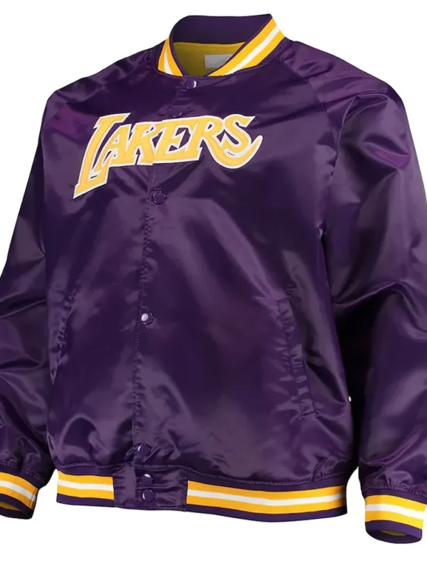 Los Angeles Lakers Hardwood Classics Purple Satin Jacket
