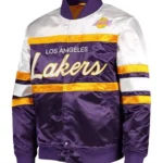 Los Angeles Lakers Hardwood Classics Purple White Jacket