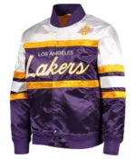 Los Angeles Lakers Hardwood Classics Purple White Jacket