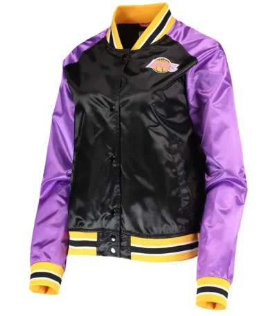 Los Angeles Lakers Hardwood Classics Raglan Satin Jacket