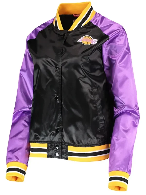 Los Angeles Lakers Hardwood Classics Raglan Satin Jacket