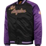 Los Angeles Lakers Hardwood Classics Reload 3.0 Purple Black Satin Jacket