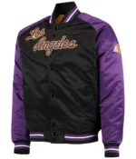 Los Angeles Lakers Hardwood Classics Reload 3.0 Purple Black Satin Jacket