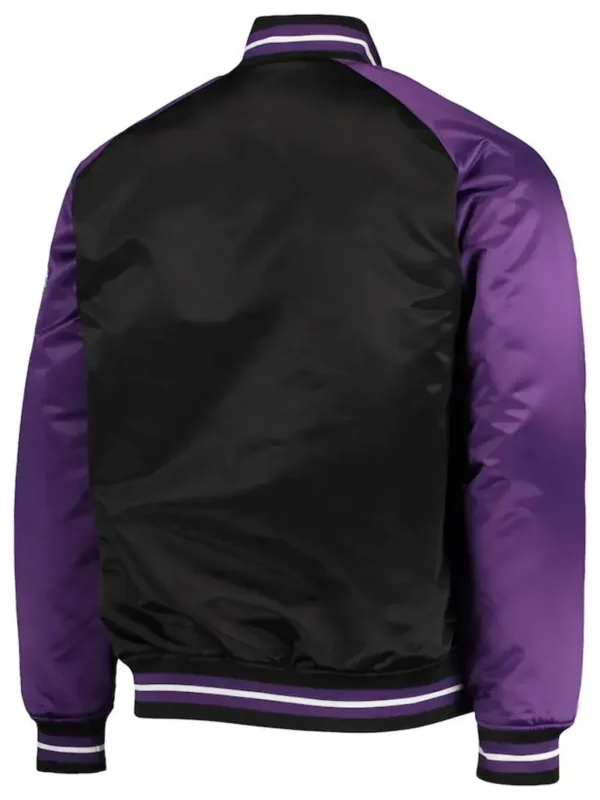 Los Angeles Lakers Hardwood Classics Reload 3.0 Purple Black Satin Jacket