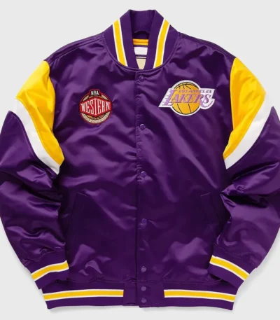 Los Angeles Lakers Heavyweight Purple Satin Jacket