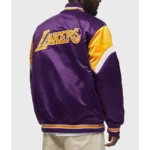 Los Angeles Lakers Heavyweight Purple Satin Jacket