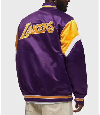 Los Angeles Lakers Heavyweight Purple Satin Jacket