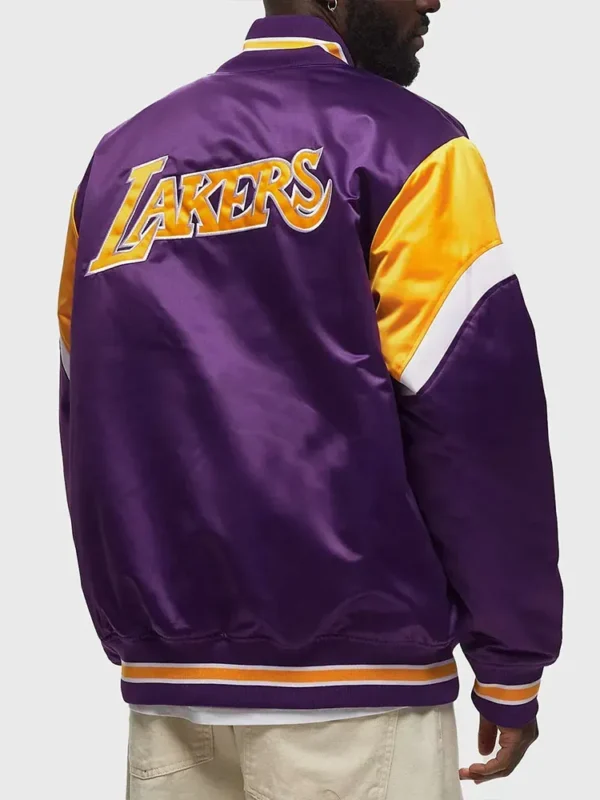 Los Angeles Lakers Heavyweight Purple Satin Jacket