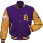 Los Angeles Lakers KB 24 Angel Letterman Purple and Yellow Jacket