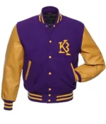 Los Angeles Lakers KB 24 Angel Purple and Yellow Varsity Jacket