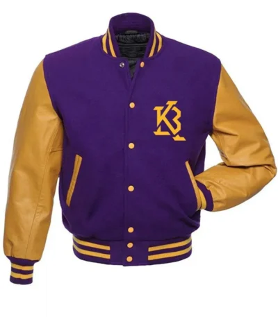 Los Angeles Lakers KB 24 Angel Purple and Yellow Varsity Jacket