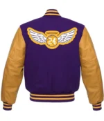 Los Angeles Lakers KB 24 Angel Purple and Yellow Varsity Jacket