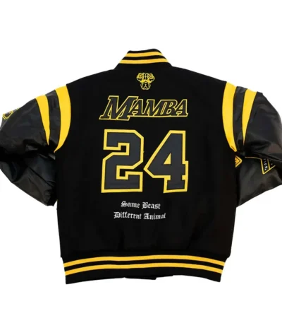 Los Angeles Lakers Kobe Bryant Collage Legends Black Varsity Jacket
