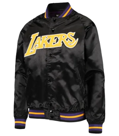 Los Angeles Lakers Lightweight Black Satin Jacket