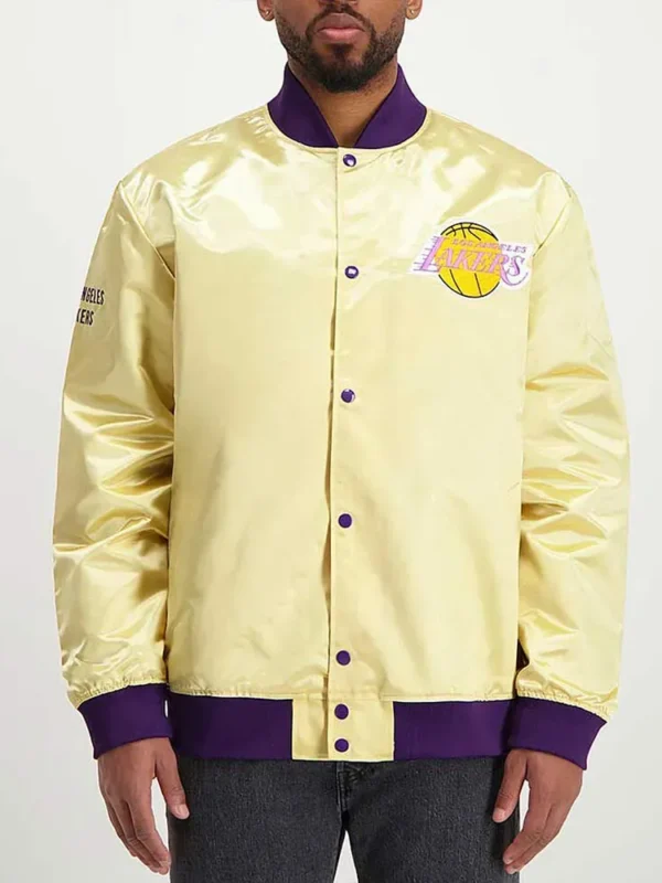 Los Angeles Lakers Lightweight Gold Satin Jacket