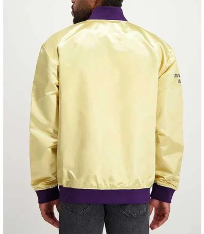 Los Angeles Lakers Lightweight Gold Satin Jacket