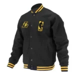 Los Angeles Lakers Logoman Shadow Black Varsity Jacket