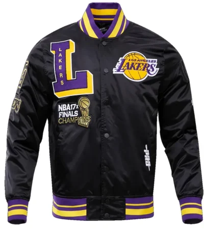 Los Angeles Lakers Mash Up Logo Black Jacket
