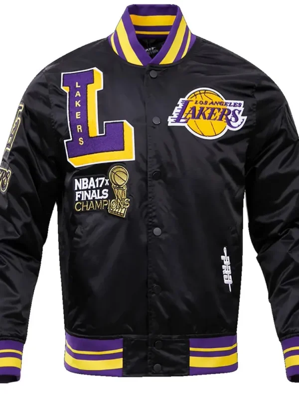 Los Angeles Lakers Mash Up Logo Black Jacket