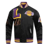 Los Angeles Lakers Mashup Classic Rib Satin Jacket