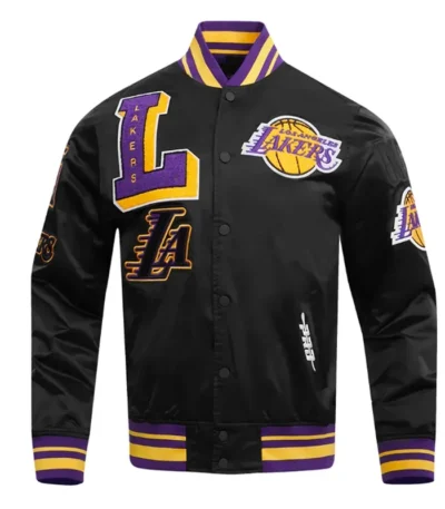 Los Angeles Lakers Mashup Classic Rib Satin Jacket