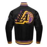 Los Angeles Lakers Mashup Classic Rib Satin Jacket