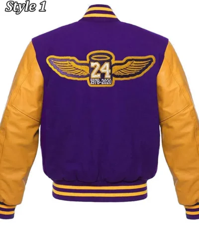 Los Angeles Lakers NBA Purple and Yellow Letterman Jacket