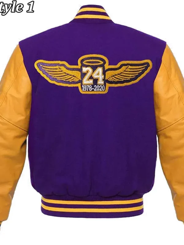 Los Angeles Lakers NBA Purple and Yellow Letterman Jacket