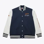 Los Angeles Lakers Navy and White Fleece Varsity Jacket