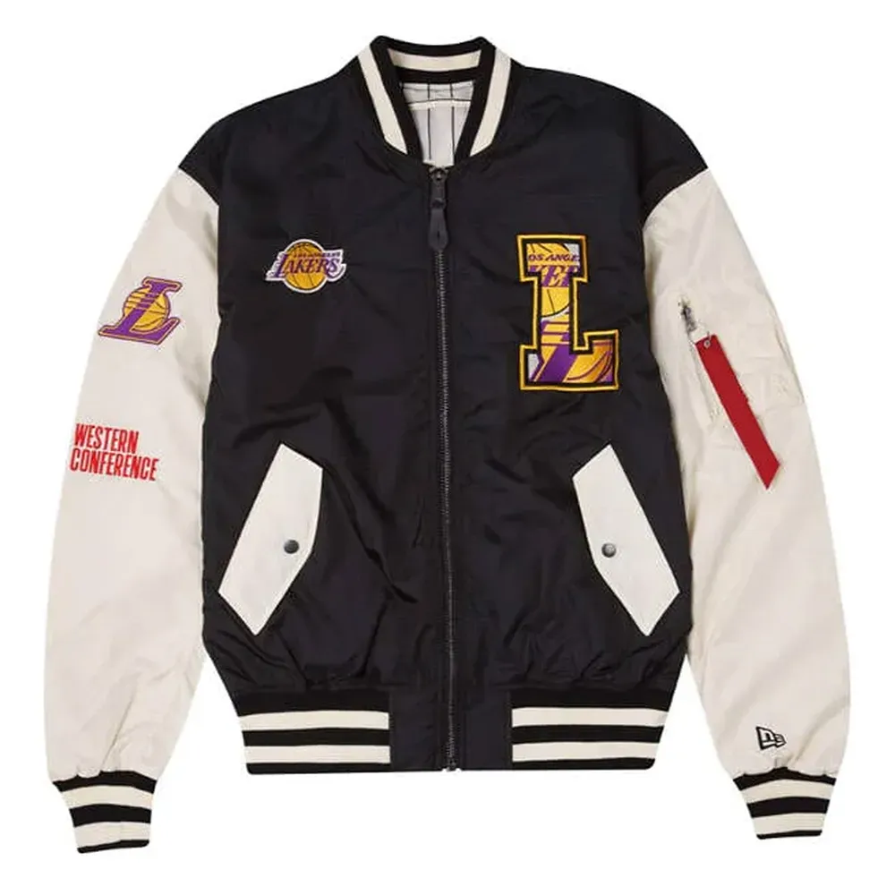 Los Angeles Lakers New Era Bomber Jacket Los Angeles Lakers New Era Bomber Jacket
