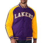 Los Angeles Lakers Polyester Purple and Yellow Jacket