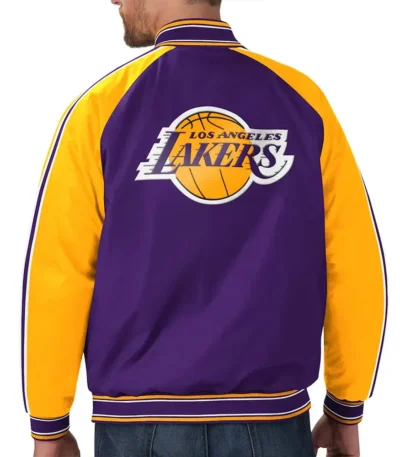 Los Angeles Lakers Polyester Purple and Yellow Jacket