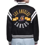 Los Angeles Lakers Printed Logo Varsity Satin Jacket
