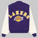 Los Angeles Lakers Purple and White Vintage Varsity Jacket